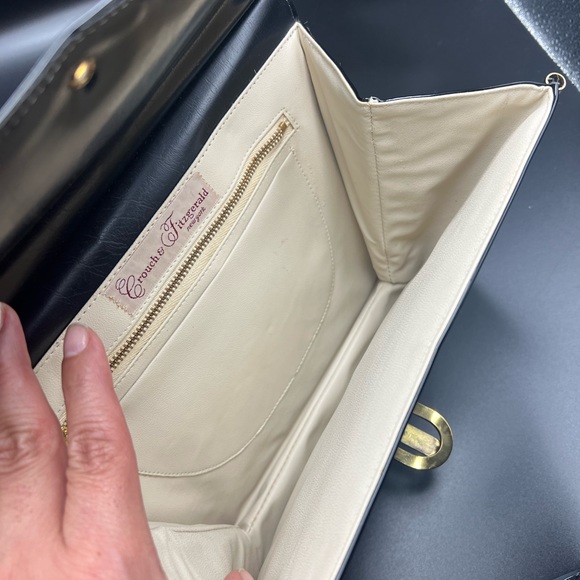 crouch & fitzgerland New York Vegan vintage shouder purse Gold Metal Encased - Picture 12 of 16